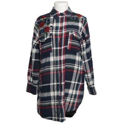 Zara Basic, Flanellhemd, Größe: M, Z1975 DENIM, Blau/Rot/Weiß #uqv