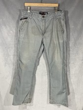 Ariat FR M4 Low Rise Bootcut Pants 35x32 Mens Grey Flame Resistant Work Utility