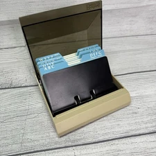 Bates Rolodex Style CVF125 Covered Card File Index Tabs