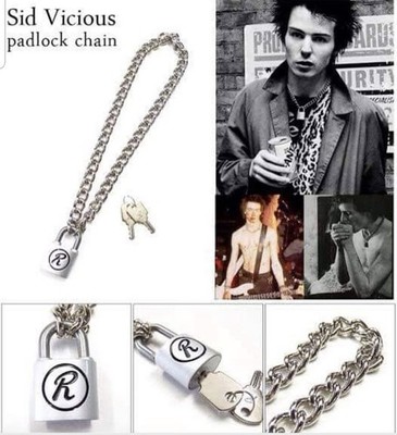 Sid Vicious R Padlock & chain + 2 keys, Rabbit Sex Pistols | eBay