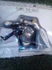Save the Date™ Funny Wedding Cake Topper • Bride pulling Groom • New Sealed