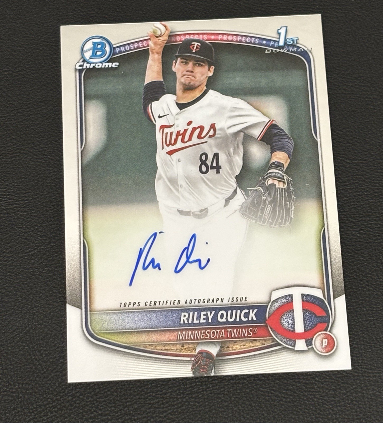 2025 Bowman Chrome Draft Riley Quick #CPA-RQ 1st Bowman Rookie Autograph Twins