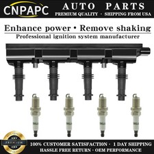 1 Ignition Coil Pack Uf669 And 4 Spark Plugs For 2011-2016 Chevy Cruze 1.4l L4