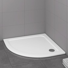 700 x 700mm Stone Quadrant Shower Tray For Enclosure Cubicle & FREE Waste