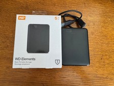 WD 5TB Elements Portable External Hard Drive, USB 3.0 - WDBU6Y0050BBK