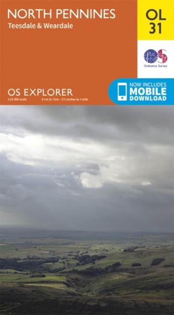 North Pennines - Teesdale & Weardale by Ordnance Survey (Sheet map, folded)