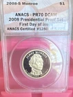 2008-S Presidential Dollar — photo from another recent sale