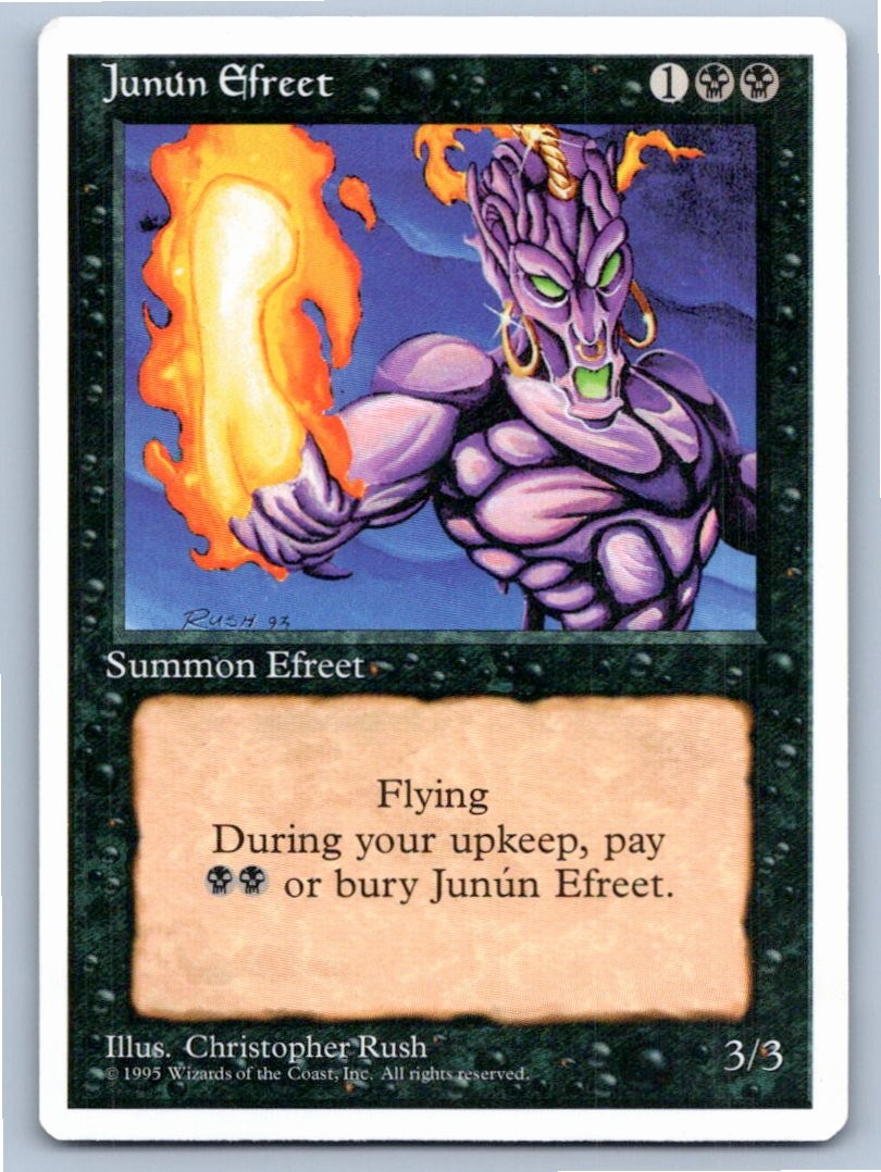 MAGIC: THE GATHERING JUNUN EFREET FOURTH EDITION 27 UNCOMMON LP A40263 FREE S&H