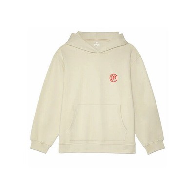 G/FORE Unisex-Statement-Kapuzenpullover aus übergroßem French Terry: Stone