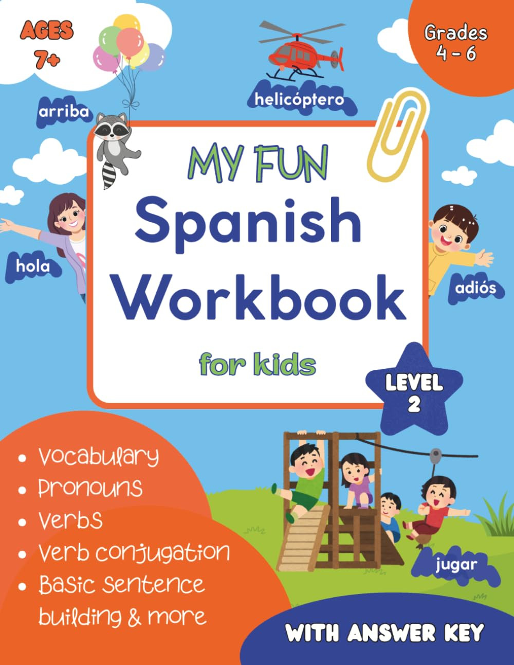 Fun Spanish Workbook for Kids: an Engaging, Easy Guide for Kids in Grades 4-6 to