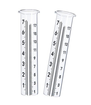 Cedmon 7'' Capacity Rain Gauge Glass Replacement Tube with Lip for Yard Garden 2
