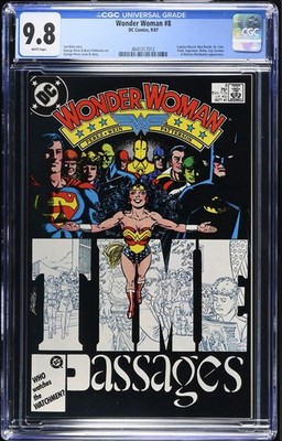 Wonder Woman 8 - CGC 9.8 - Classic Amazing George Perez Cover - White ...