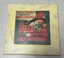 Vintage Baby Decor, Baby Room, Fire Engine, Nursery Room Plaque, Wall hanging