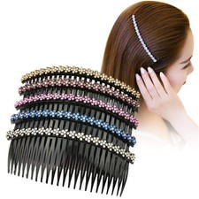 Aoxmas 5pcs 24 Teeth Hair Comb Clip Clamp for Lady Girls Hair Combs Rhineston...