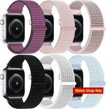 Nylon Sport Loop Band Set of 6 for Apple Watch 38mm 40mm 41mm Adjustable Straps