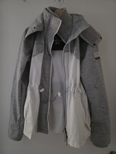 Superdry Grey/White Wind Hybrid Jacket Small Women
