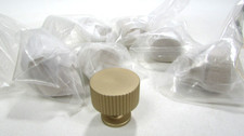 7 Pack Kitchen Cabinet Knobs Champagne Bronze, Round Grooved Drawer Pulls