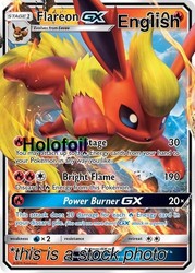 Flareon GX SM171 Full Art Holo Sun & Moon Black Star Promo