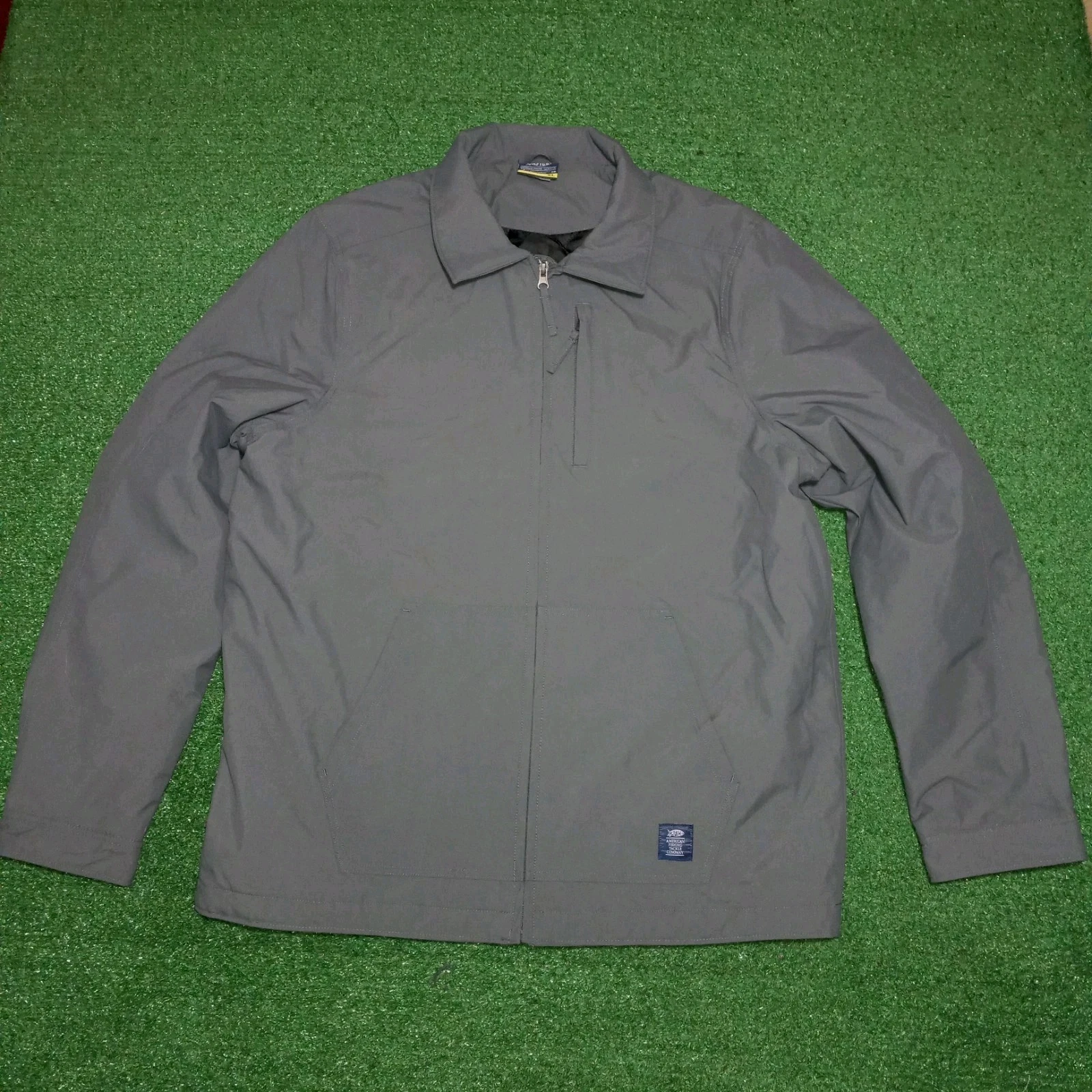Aftco Boiler Work Jacket Insulated Quilt Lined Fishing Gray Mens XL