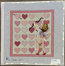 Handpainted Needlepoint Canvas | Take Aim Cup...