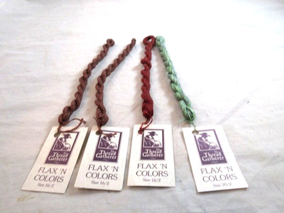 The Thread Gatherer ''Flax N Colors''   Lot of 4  NEW                C206