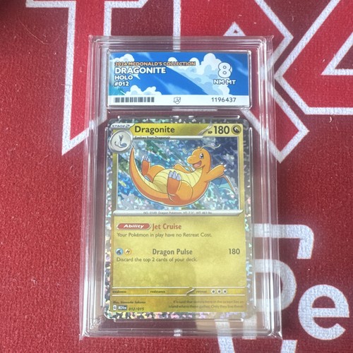 Dragonite 012/015 McDonald's 2024 graded ace 8