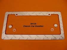Chrome Diamond Plate 2 License Plate Frame Chrome Diamond Plate 2 License Plate Frame