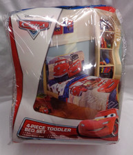 2014 DISNEY PIXAR Crown Crafts CARS 4-piece Toddler Bed Set - NOS