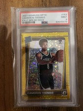 2021-22 Donruss Optic Cameron Cam Thomas Gold Prizm 5/10 PSA 9 Rated Rookie RC