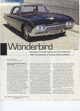 1962 Ford Thunderbird 4 Pg Color Article 1962 Ford Thunderbird 4 Pg Color Article