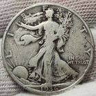 1936 S Walking Liberty Half Dollar - 90% Silver - Great Album Filler - WL-36s