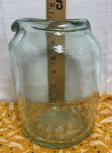 Einzigartige mundgeblasene handgefertigte Kunst Glas freie Form Schale, Vase, 6 x 4 1/4-K