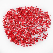 Vinyl Insulated Crimp Red Fork Spade Terminals Gauge 22-16AWG Wire Connectors
