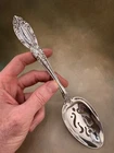 Towle King Richard Sterling Silver Pierced Table Serving Spoon  8-5/8" 93 grams