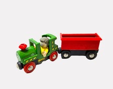 BRIO Wooden Train Engine with Driver and Cargo Freight Car  Thomas compatible