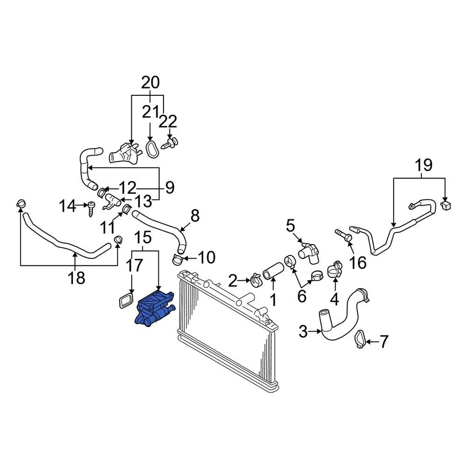 For Mazda 6 2011-2013 Mazda LF941517Z Engine Coolant Outlet Flange Foto 4 de 4