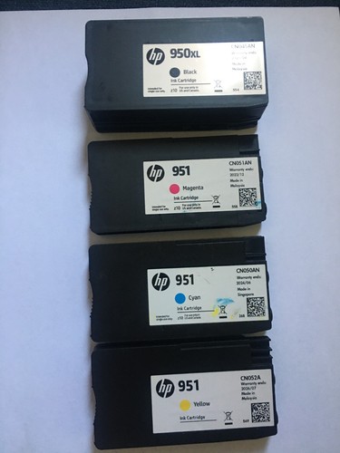 HP Original 951 Cyan, Magenta, Yellow / 950XL Black Ink Cartridges (4-Pack)