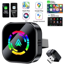 Wireless Carplay Adapter for iPhone,Mini Adapter for Car with Wired CarPlay