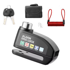 Blocca Disco Moto Scooter Allarme Sonoro Antifurto Antisollevamento 7mm 110 db