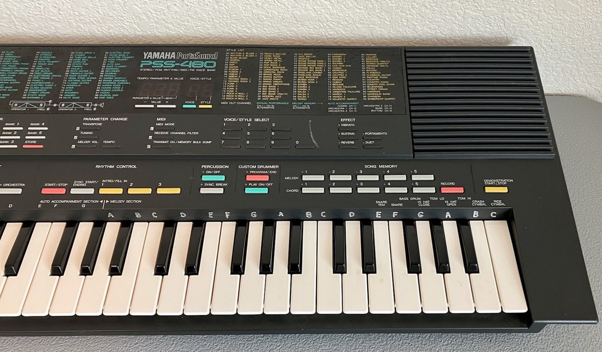 鍵盤楽器 YAMAHA PSS-480 Portasound Yamaha PortaSound PSS-480 Keyboard Electronic Synth 49 Key & No
