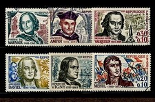FRANCE - N° 1370 - 1375 oblitérés - série Célébrités  (1963)