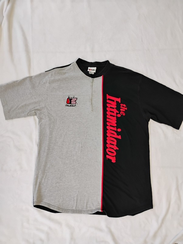 Vintage 00s Chase Authentics NASCAR Dale Earnhardt The Intimidator 1/4 Zip Tee