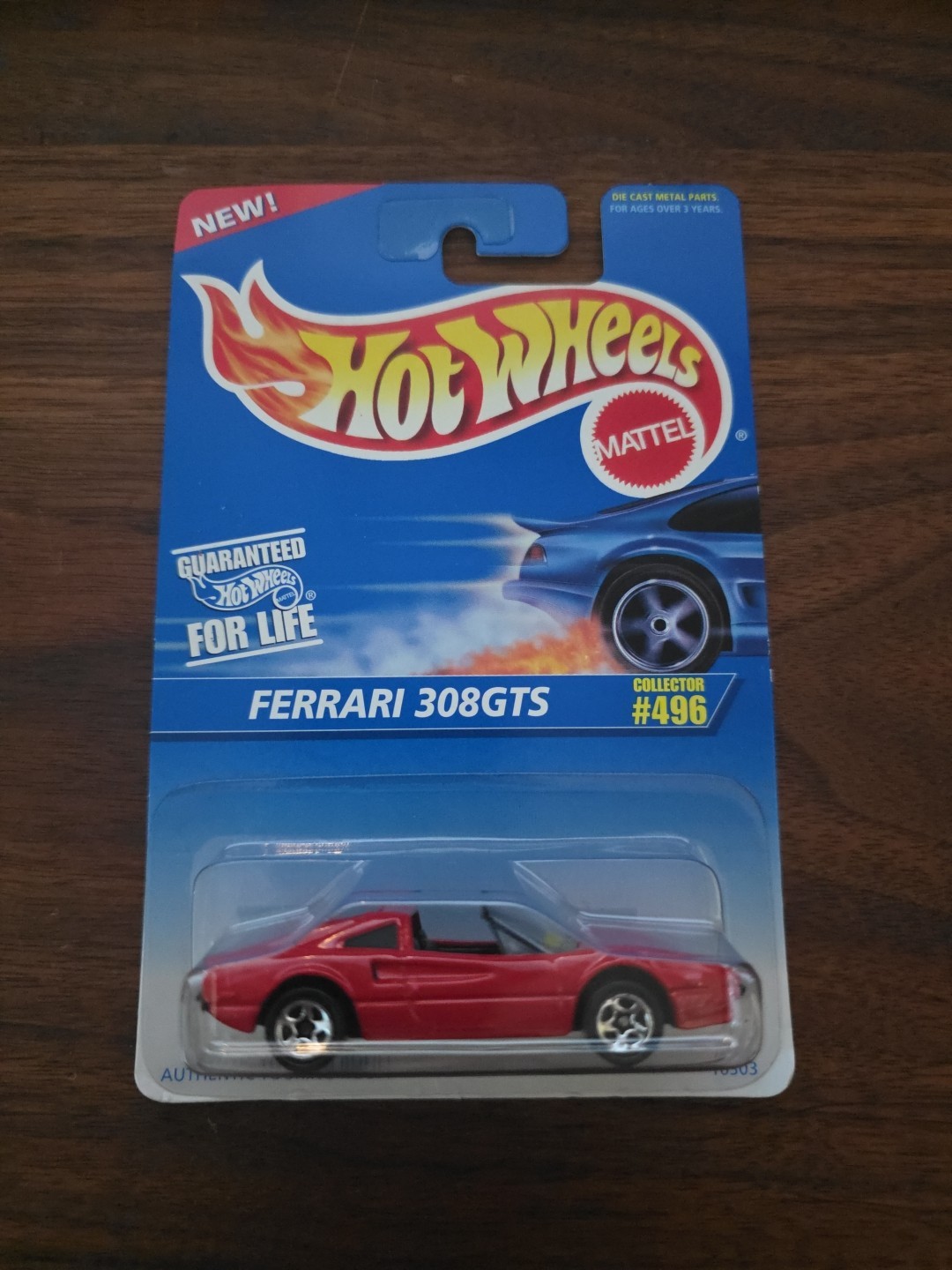 HOT WHEELS FERRARI 308 GTS #496 MAINLINE MAGNUM P.I. RED CAR  WITH PROTECTOR