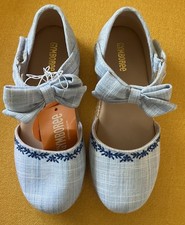 Gymboree Girls Shoes size 1 Blue Chambray Bow Espadrille NWT