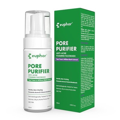 Euphor Pore Purifier Anti Acne Foaming Face Wash For All Skin Types 120ml