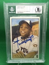 Willie Mays 1982 Diamond Classics #18 AUTHENTIC AUTOGRAPH - Beckett