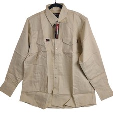 NWT Forge Fr Workwear Stone Western Work Shirt Ul Certified Nfpa 2112 Sz Large