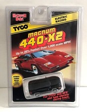 TYCO 440-X2 Chrome Wheels "Twin Turbo" Black DODGE STEALTH No. 9061