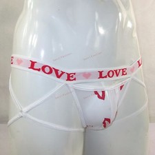 K102031 Hot Men Mesh Jockstrap Thong Pouch C-thru Love