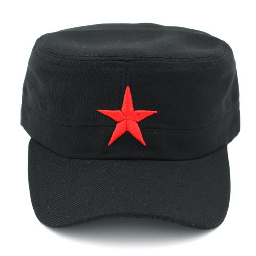 Men Cotton Army Cap Military Patrol Cadet Hat Sports Driving Adjustable Red Star - Picture 12 of 21
